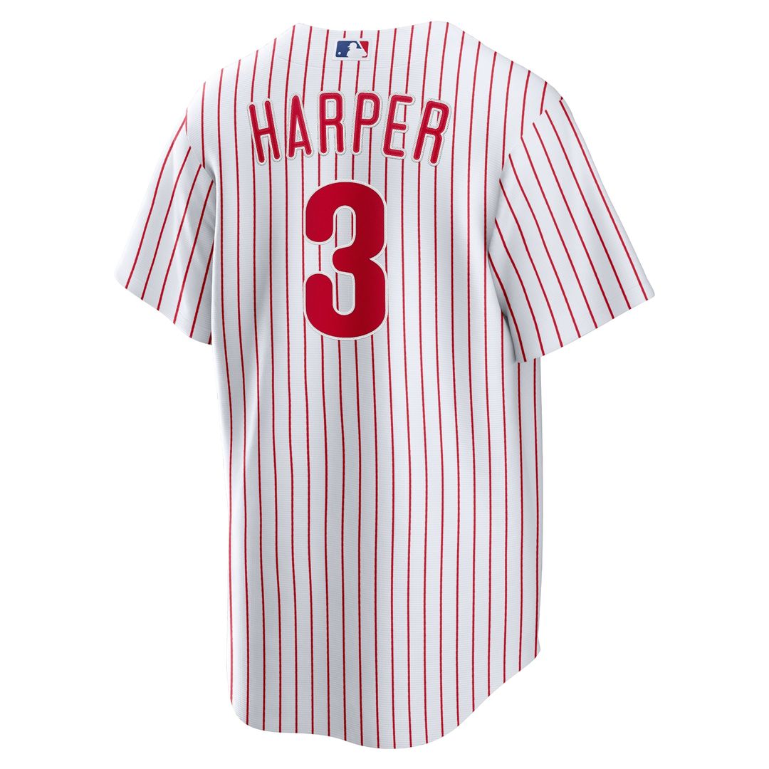 Philadelphia Phillies Bryce Harper Home Replica Player Name Jersey - White