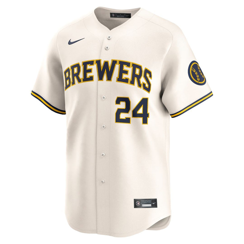 Milwaukee Brewers William Contreras Home Limited Jersey - Cream