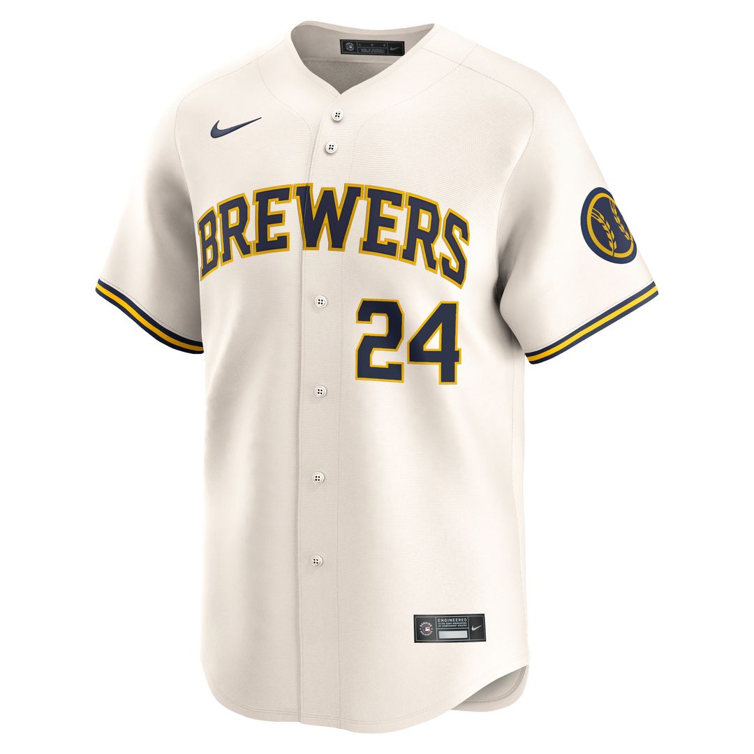 Milwaukee Brewers William Contreras Home Limited Jersey - Cream