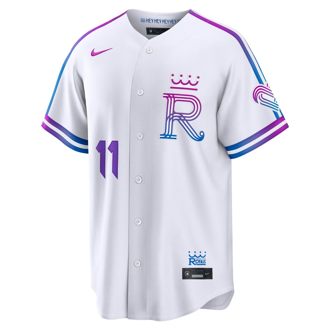 Kansas City Royals Maikel Garcia 2026 City Connect Stadium Jersey - White