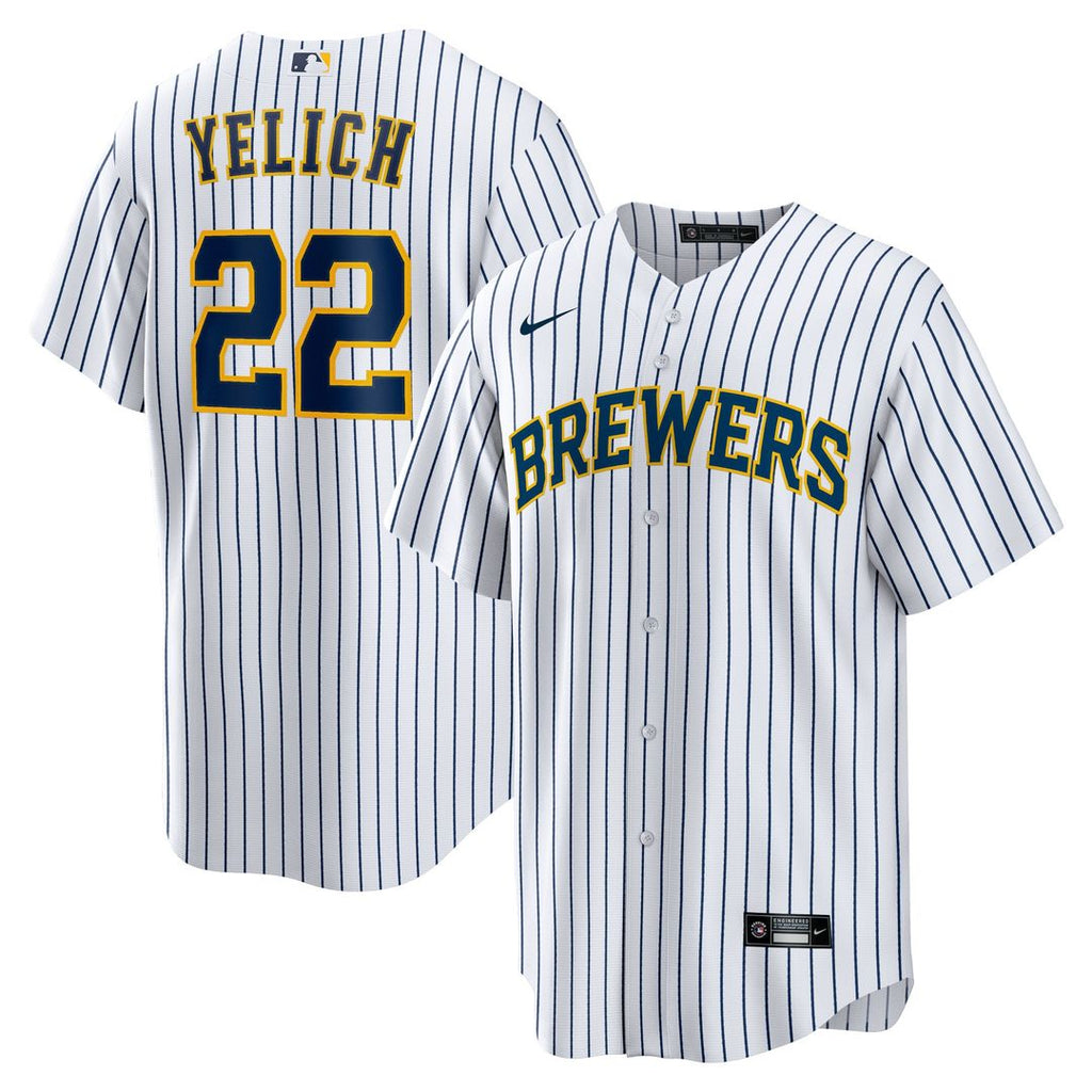 Milwaukee Brewers Christian Yelich Alternate Replica Jersey - White