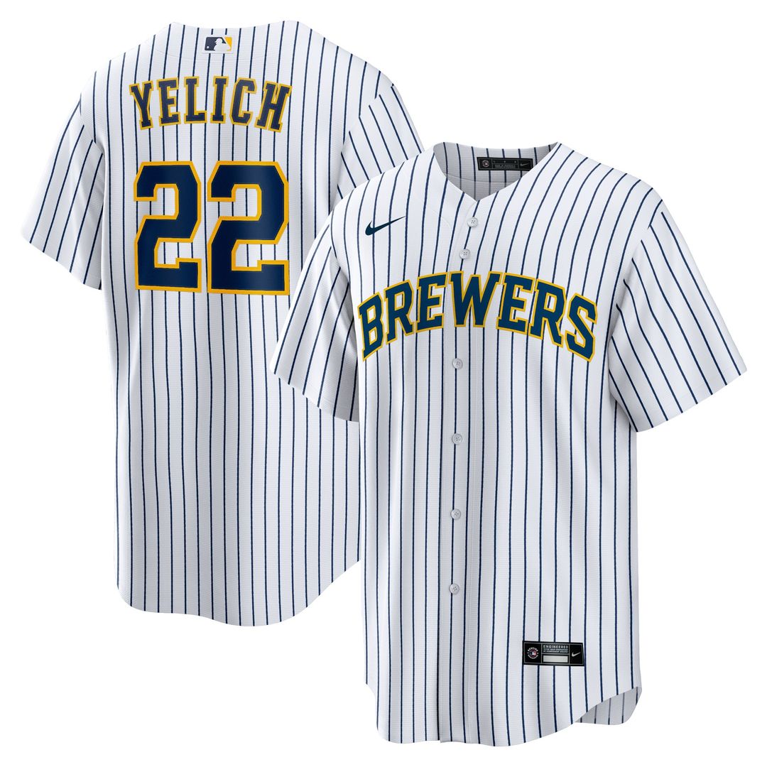 Milwaukee Brewers Christian Yelich Alternate Replica Jersey - White
