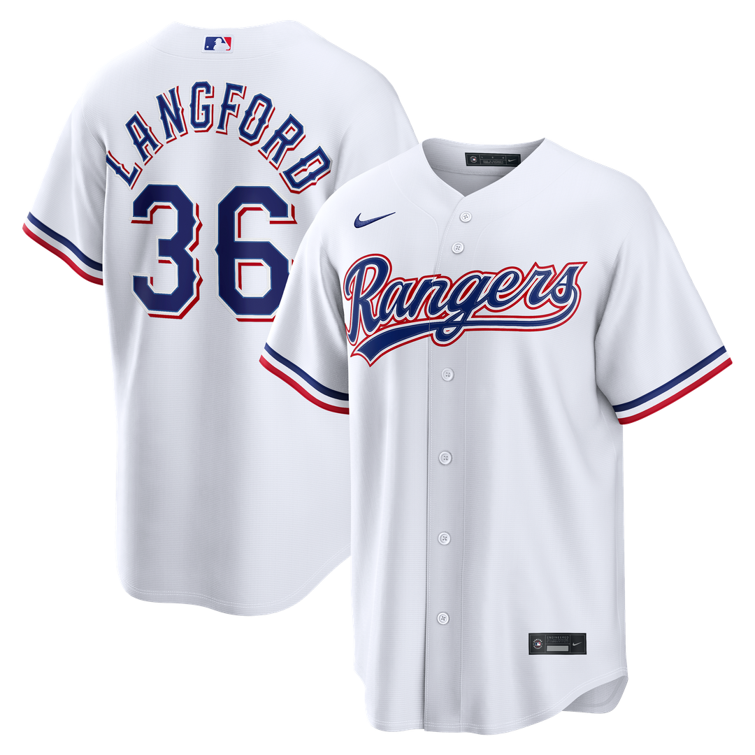 Texas Rangers Wyatt Langford Home Replica Jersey - White