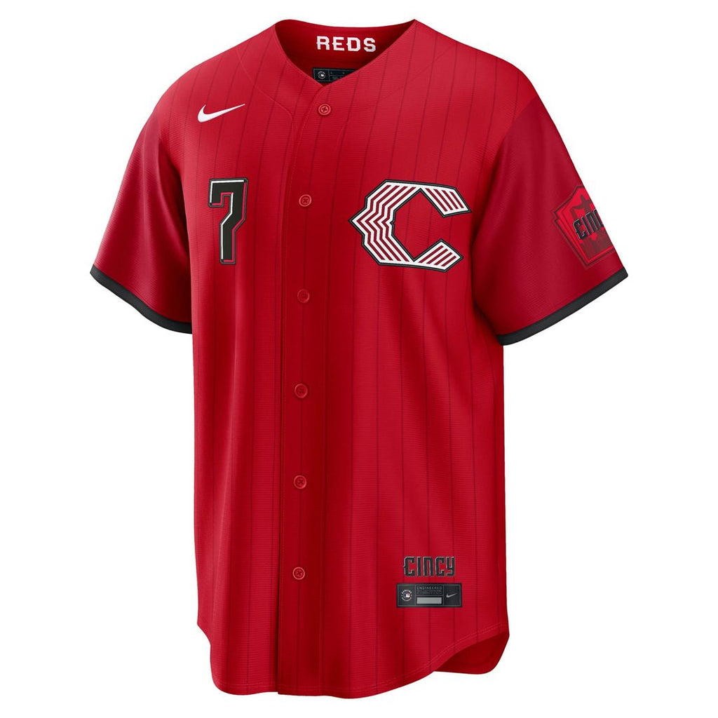 Cincinnati Reds Spencer Steer 2026 City Connect Stadium Jersey - Red