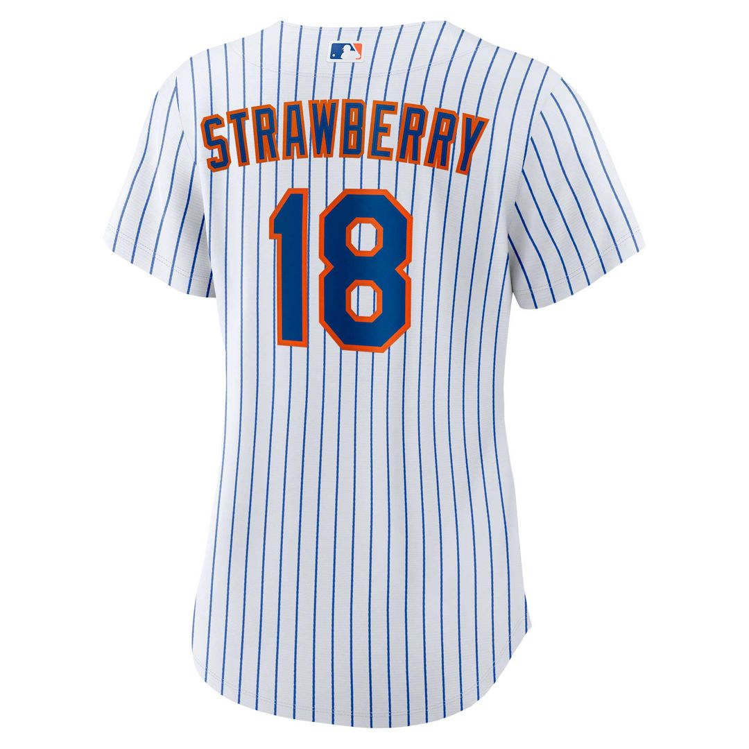 New York Mets Darryl Strawberry Women's Home Replica Jersey - White
