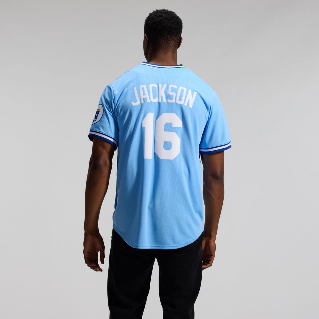 Kansas City Royals Bo Jackson Throwback Cooperstown Limited Jersey - Light Blue