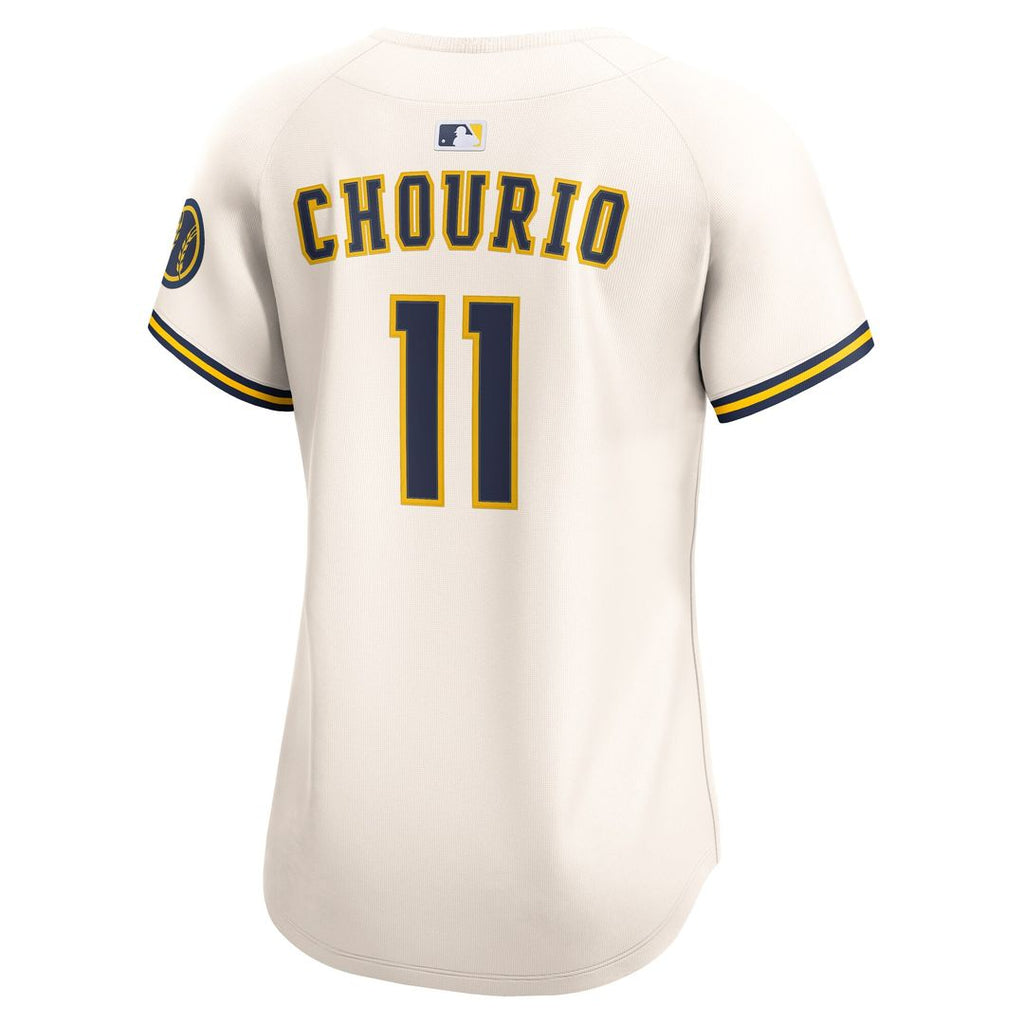 Milwaukee Brewers Jackson Chourio Women's Home Limited Jersey - Cream