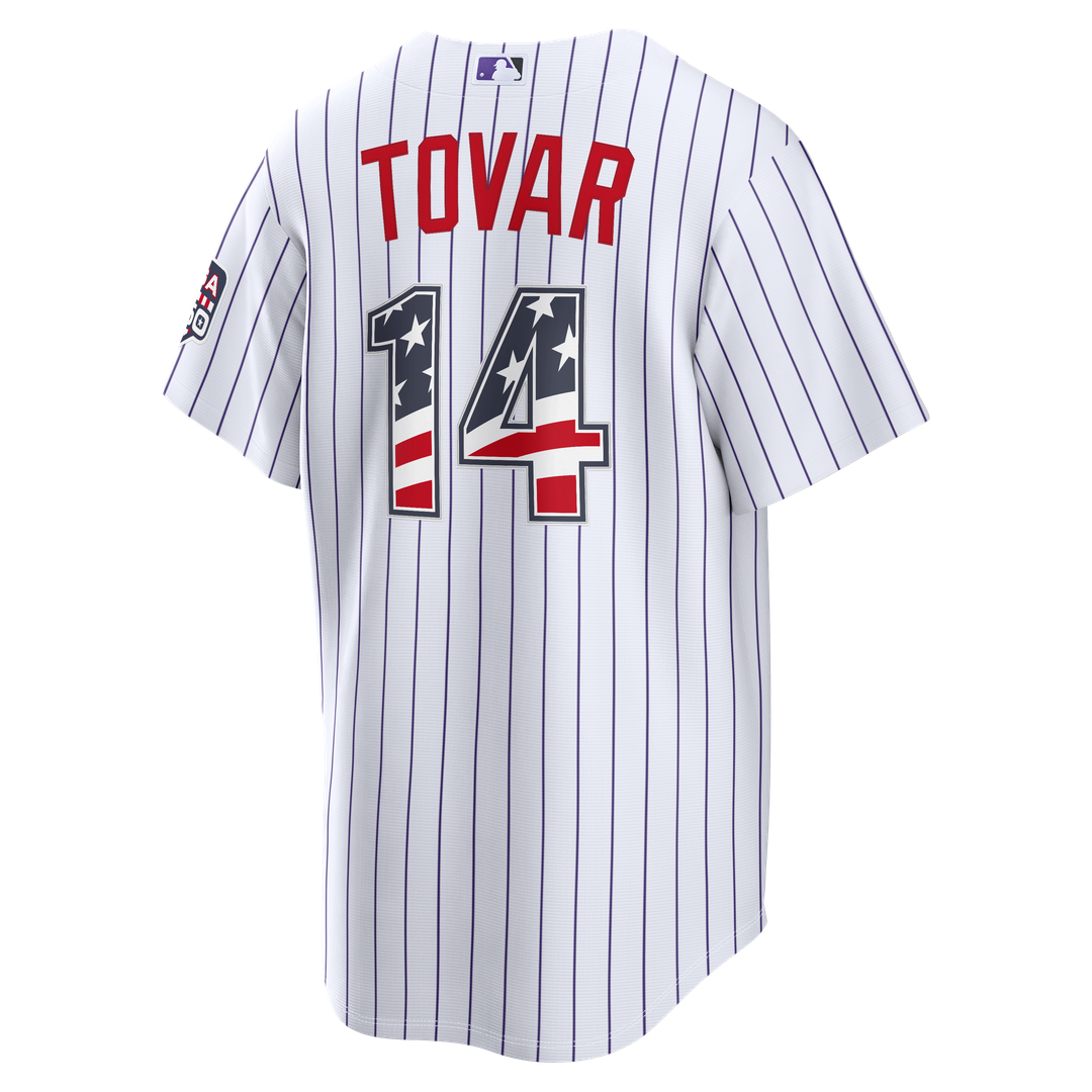 Colorado Rockies Ezequiel Tovar USA 250 Fourth of July Home Stadium Jersey - White