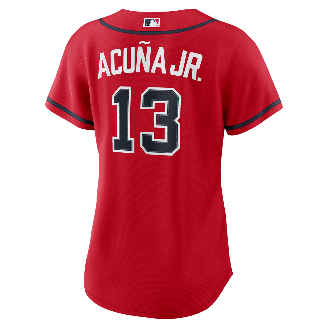 Atlanta Braves Ronald Acuña Jr. Women's Alternate Replica Jersey - Navy