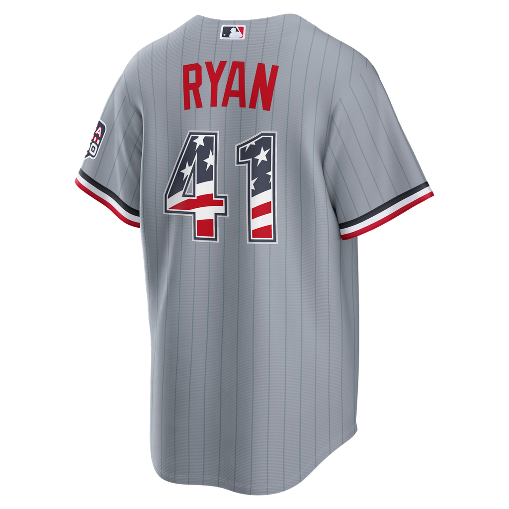 Minnesota Twins Joe Ryan USA 250 Fourth of July Road Stadium Jersey - Gray