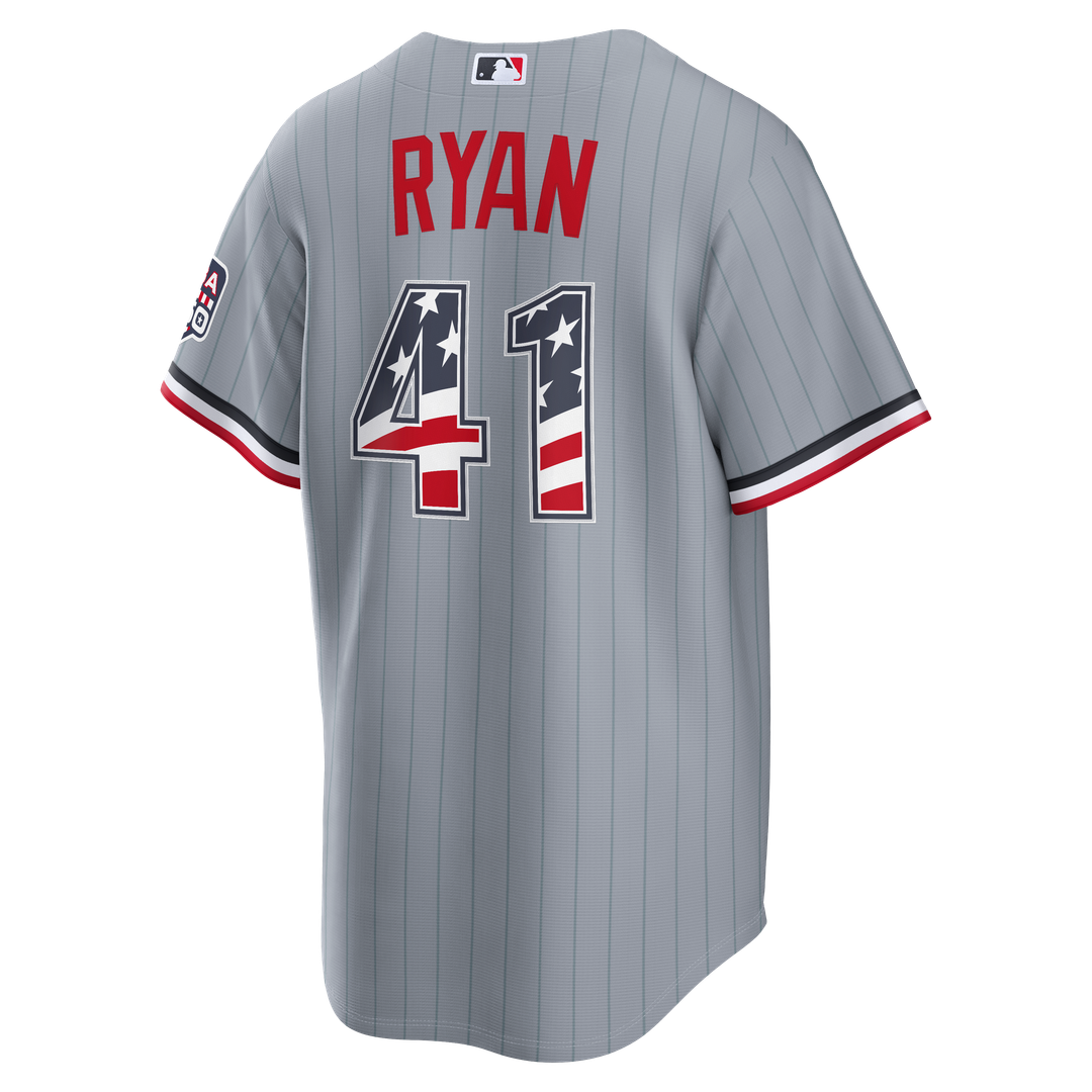 Minnesota Twins Joe Ryan USA 250 Fourth of July Road Stadium Jersey - Gray