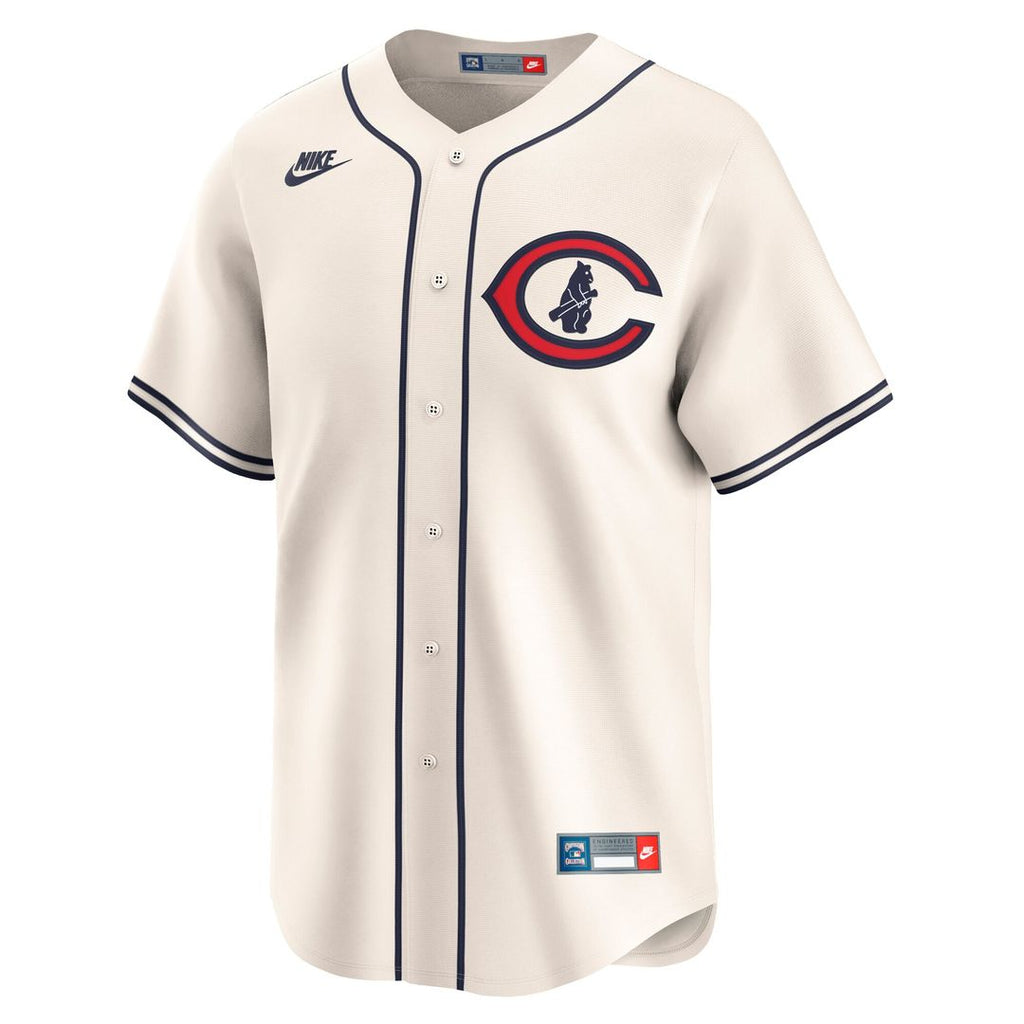 Chicago Cubs Seiya Suzuki Throwback Cooperstown Limited Jersey - Cream