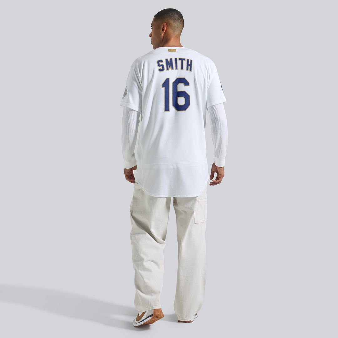 Los Angeles Dodgers Will Smith 2026 Gold Collection Authentic Jersey - White