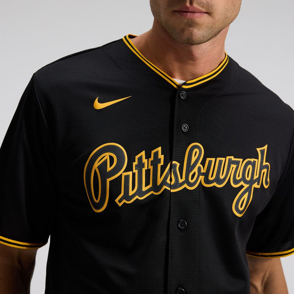 Pittsburgh Pirates Alternate Replica Team Jersey - Black