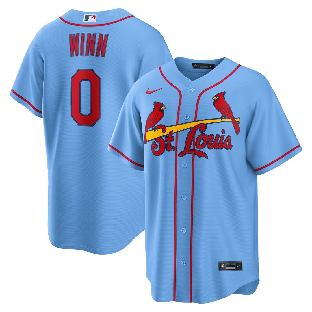 St. Louis Cardinals Masyn Winn Alternate Replica Jersey - Light Blue