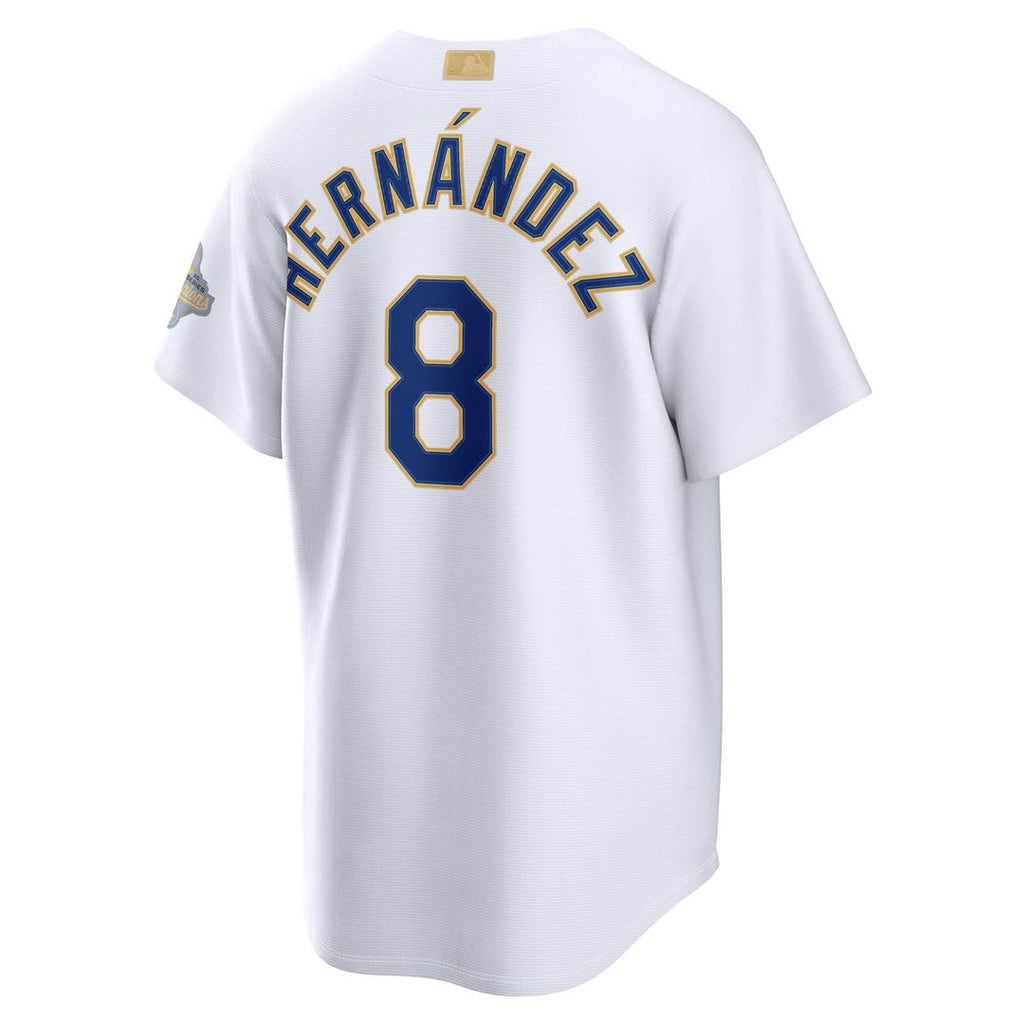 Los Angeles Dodgers Enrique Hernández 2026 Gold Collection Stadium Jersey - White