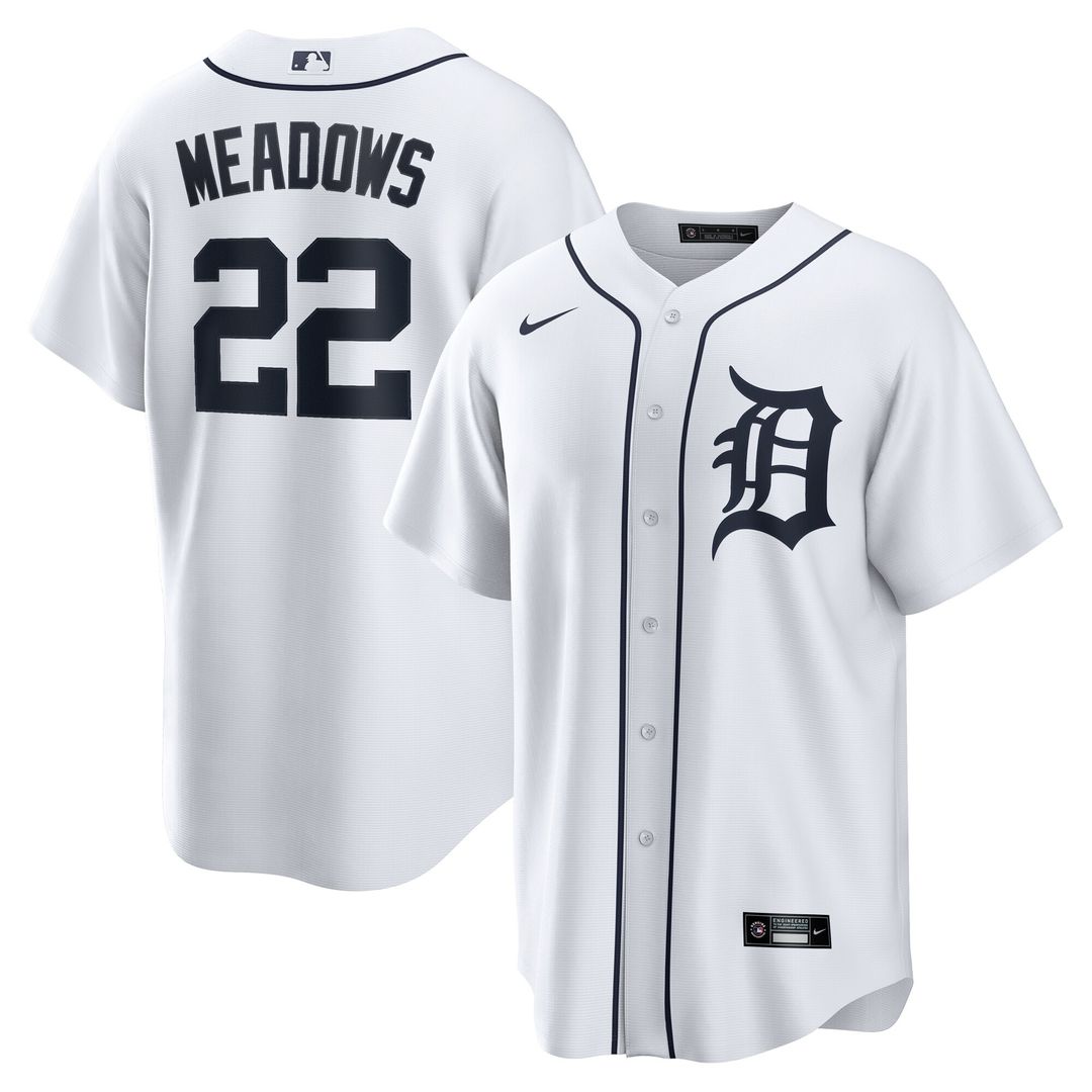 Detroit Tigers Parker Meadows Home Replica Jersey - White