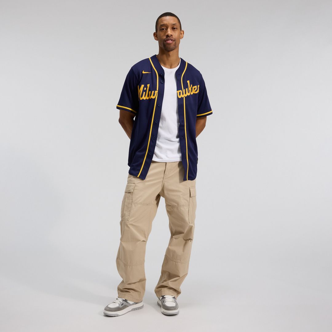 Milwaukee Brewers Alternate Replica Team Jersey - Navy