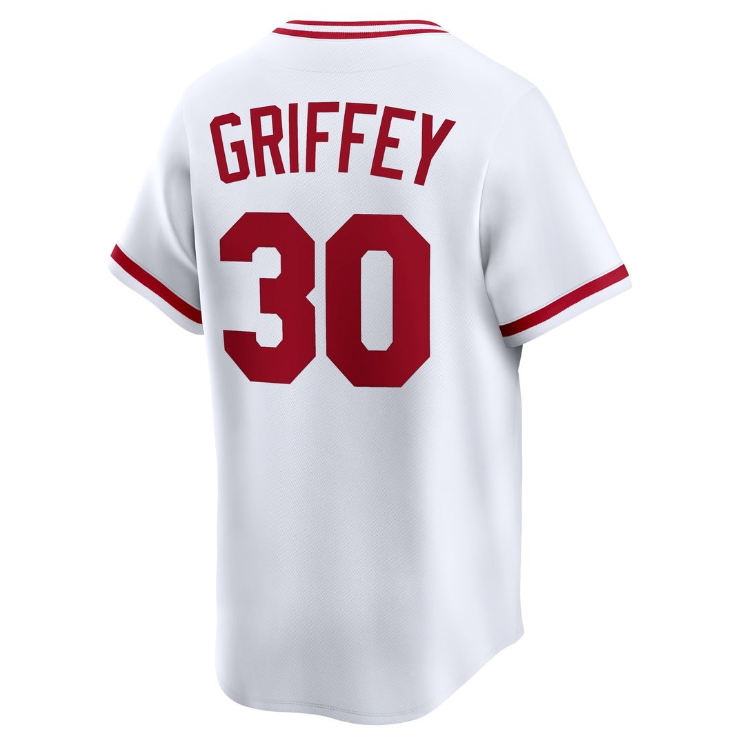 Cincinnati Reds Ken Griffey Throwback Cooperstown Limited Jersey - White