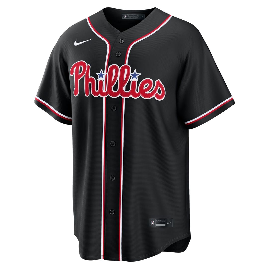Philadelphia Phillies Bryce Harper Fashion Replica Black Out Jersey