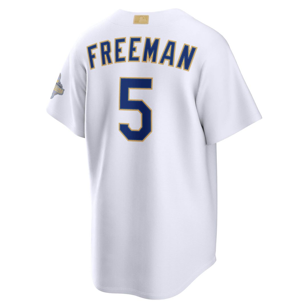 Los Angeles Dodgers Freddie Freeman 2026 Gold Collection Stadium Jersey - White
