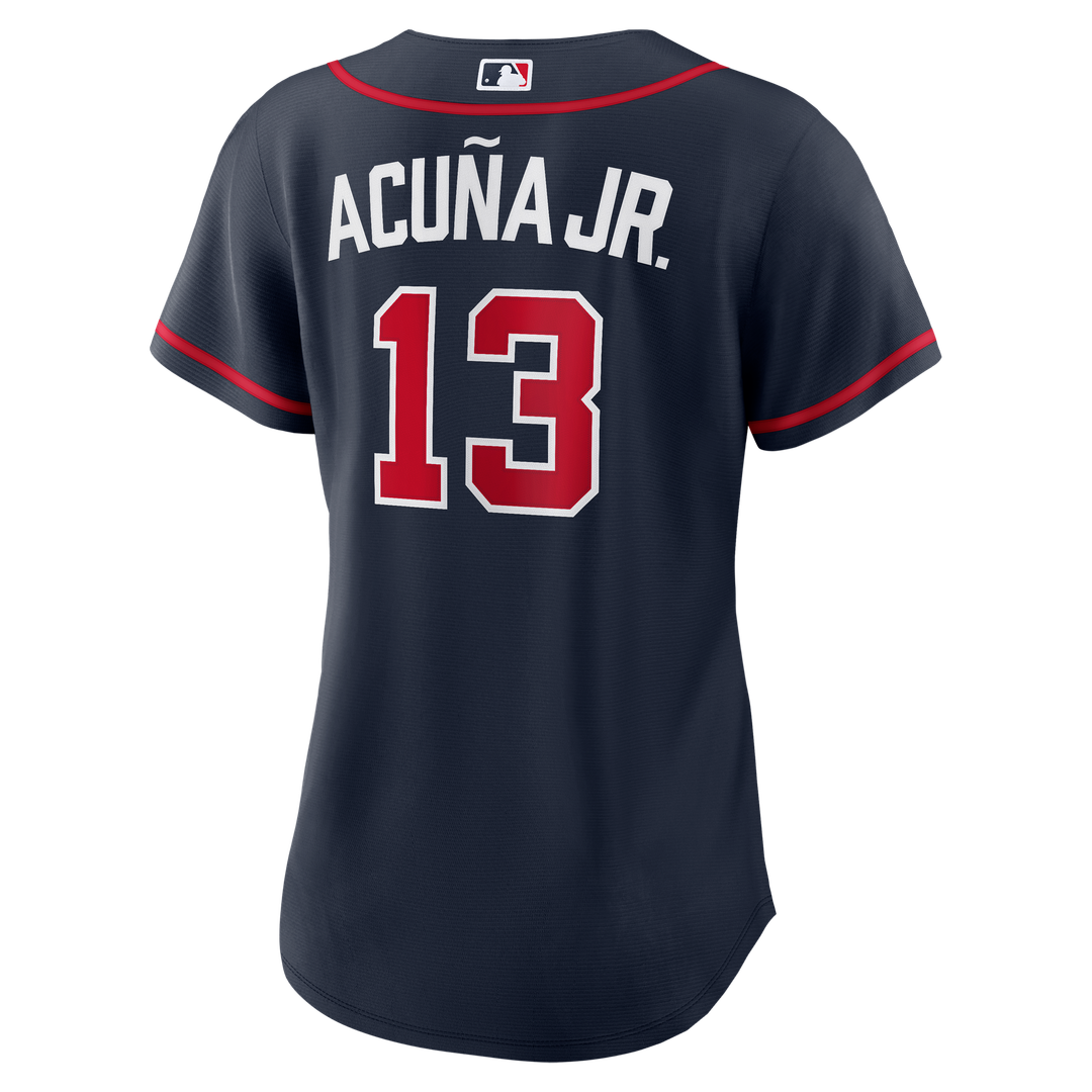 Atlanta Braves Ronald Acuña Jr. Women's Alternate Replica Jersey - Navy