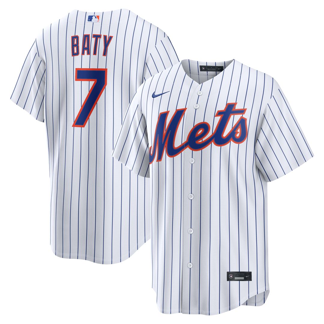 New York Mets Brett Baty Home Replica Jersey - White
