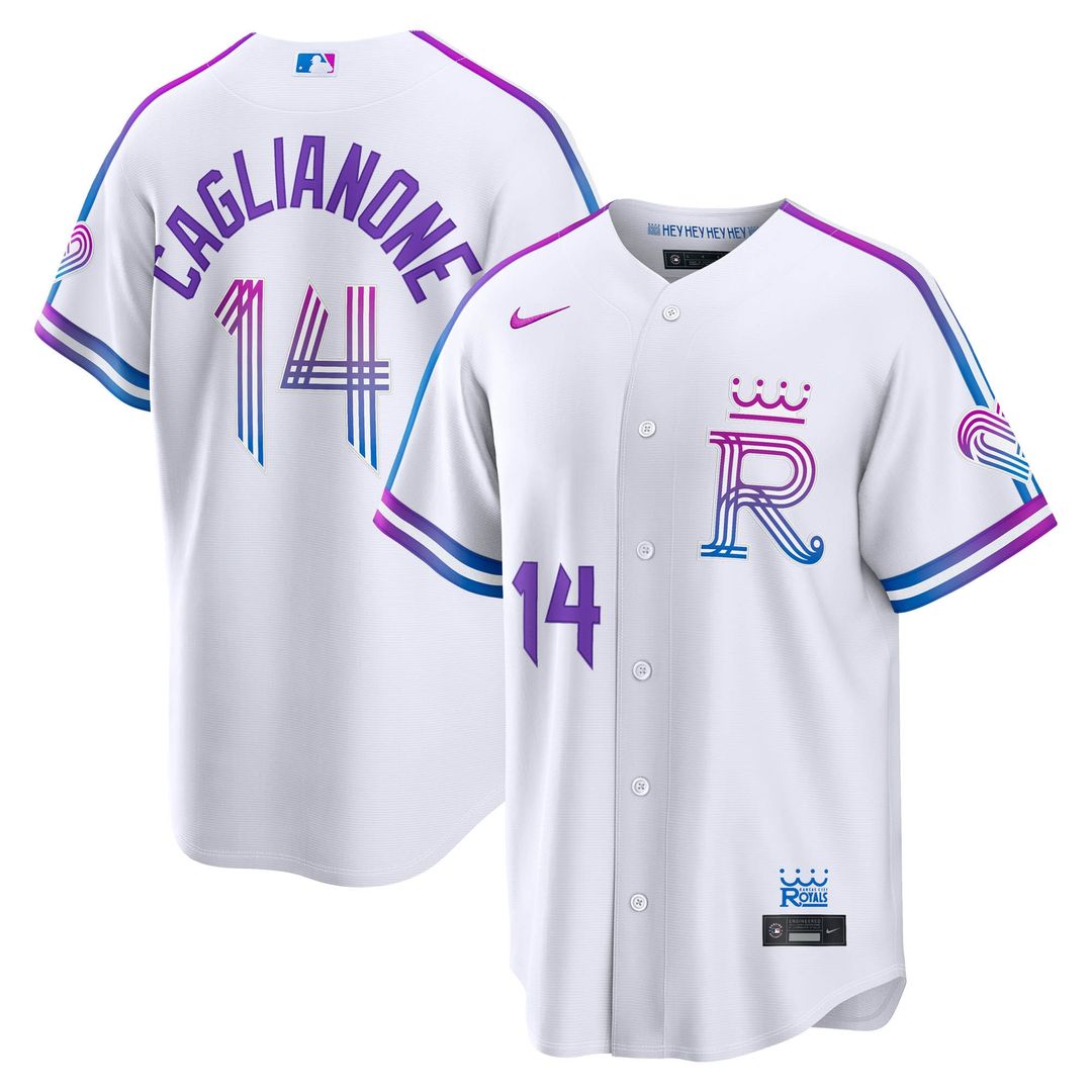 Kansas City Royals Jac Caglianone 2026 City Connect Stadium Jersey - White