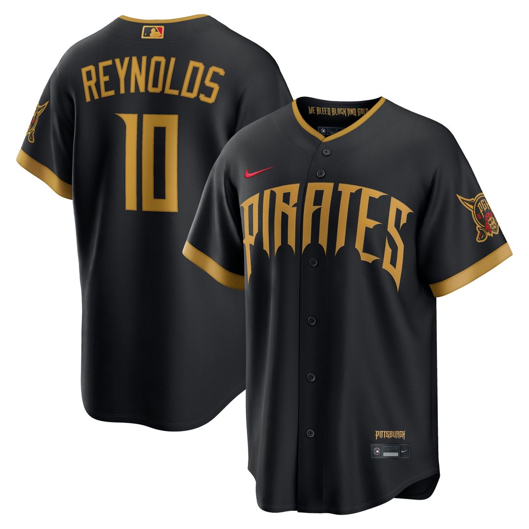 Pittsburgh Pirates Bryan Reynolds 2026 City Connect Stadium Jersey - Black