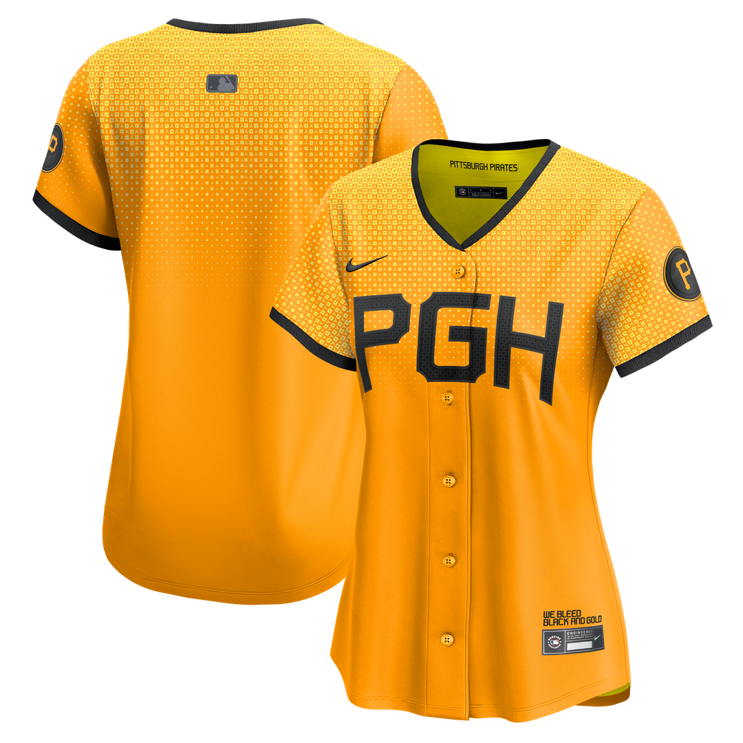 Pittsburgh Pirates Women's City Connect Limited Jersey - Gold