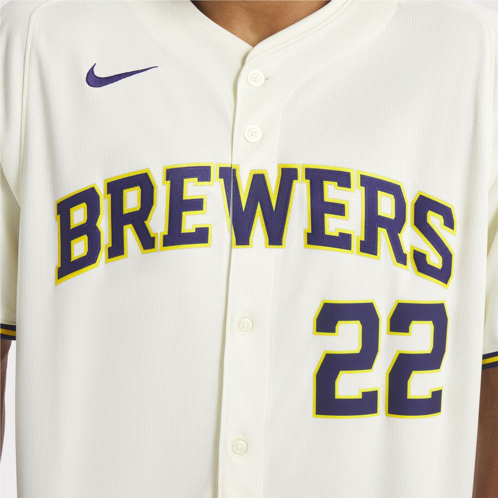Milwaukee Brewers Christian Yelich Home Limited Jersey - Cream