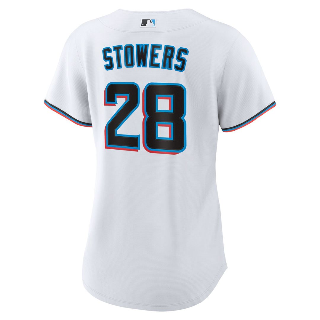 Miami Marlins Kyle Stowers Women's Home Replica Jersey - White