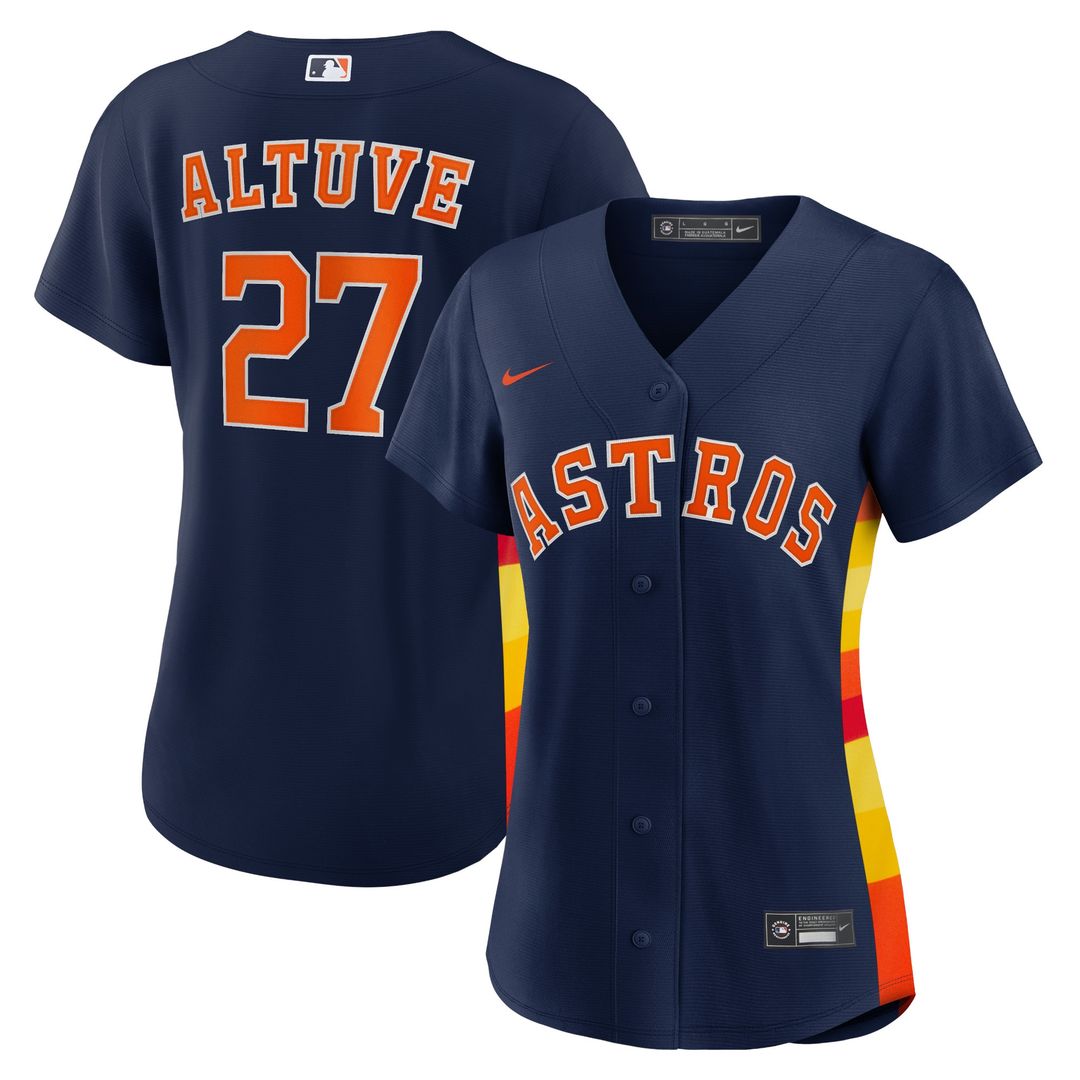 Houston Astros Jose Altuve Women's Alternate Replica Jersey - Navy