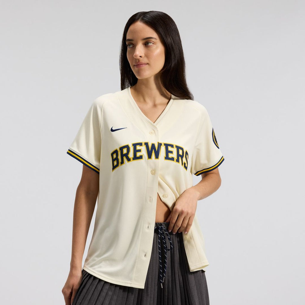 Milwaukee Brewers Women's Home Limited Jersey - Cream