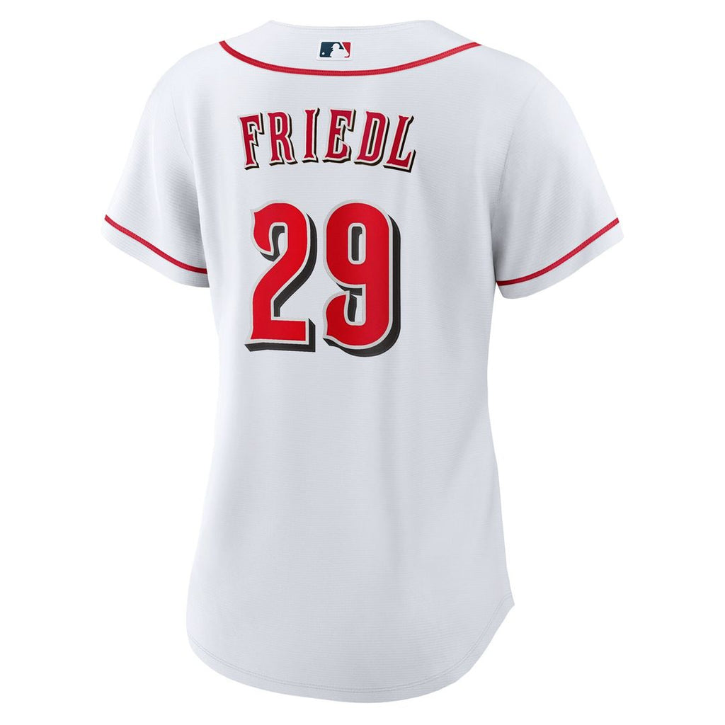 Cincinnati Reds TJ Friedl Women's Home Replica Jersey - White