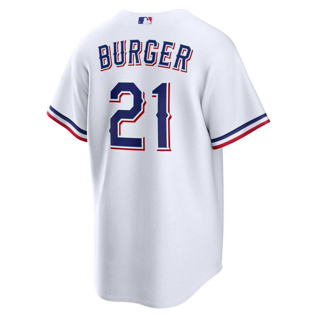Texas Rangers Jake Burger Home Replica Jersey - White