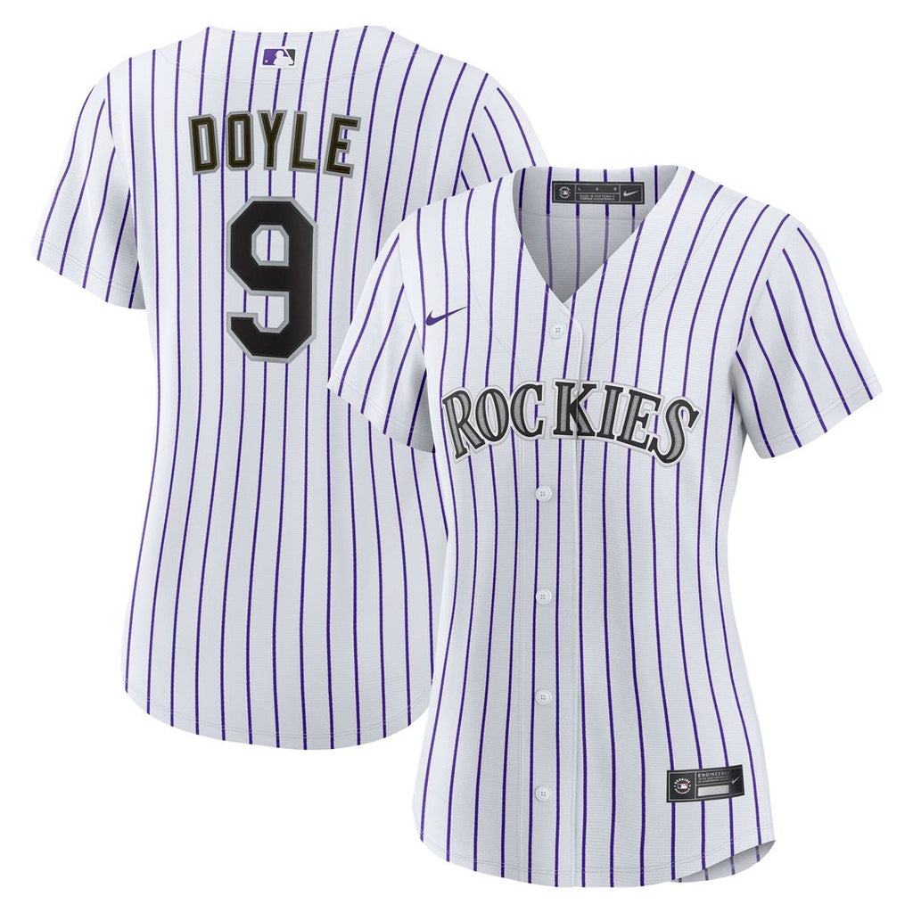 Colorado Rockies Brenton Doyle Women's Home Replica Jersey - White