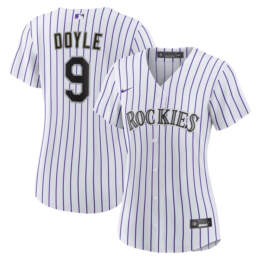 Colorado Rockies Brenton Doyle Women's Home Replica Jersey - White