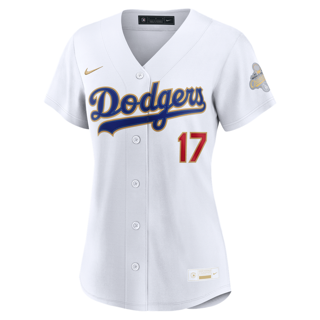 Los Angeles Dodgers Shohei Ohtani Women's 2026 Gold Collection Stadium Jersey - White