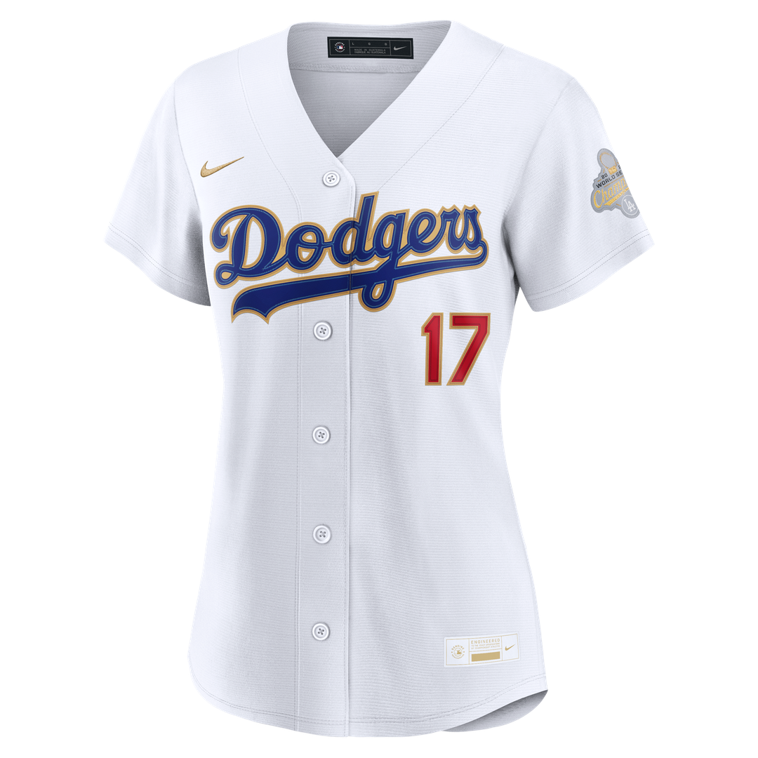 Los Angeles Dodgers Shohei Ohtani Women's 2026 Gold Collection Stadium Jersey - White