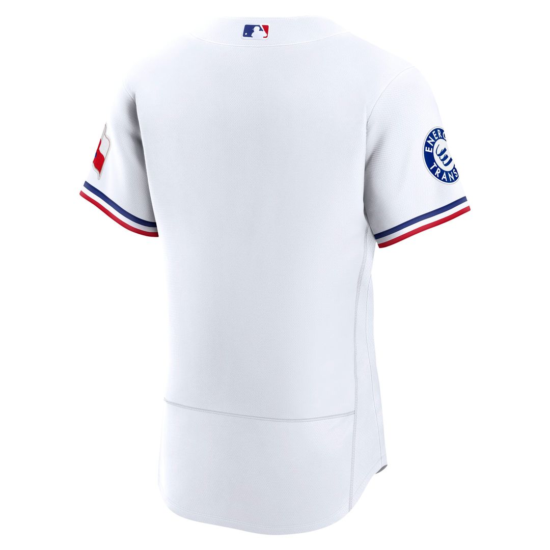 Texas Rangers Home Sponsor Patch Authentic Jersey - White