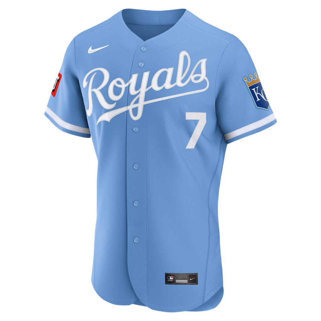 Kansas City Royals Bobby Witt Jr. Home Authentic Sponsor Patch Jersey - White