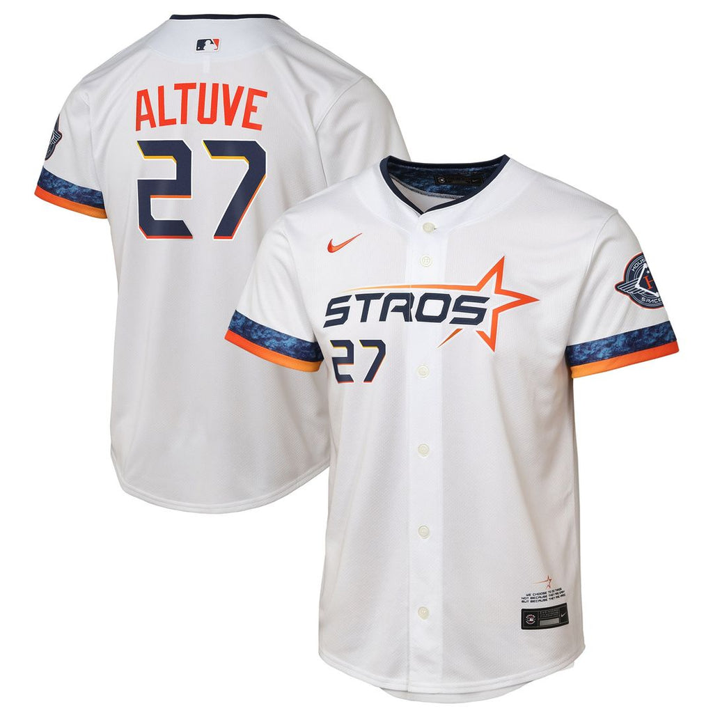 Houston Astros Jose Altuve Youth 2025 City Connect Limited Jersey - White
