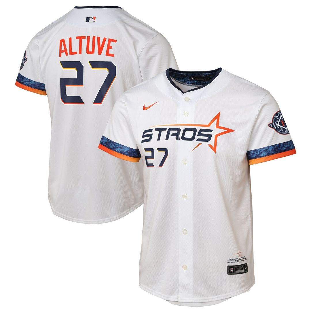 Houston Astros Jose Altuve Youth 2025 City Connect Limited Jersey - White