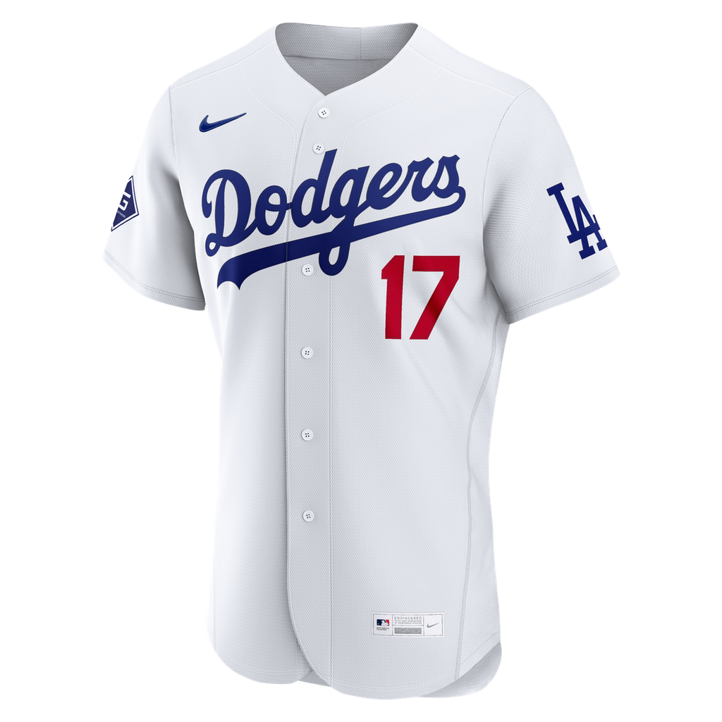 Los Angeles Dodgers Shohei Ohtani Home Authentic Sponsor Patch Jersey - White
