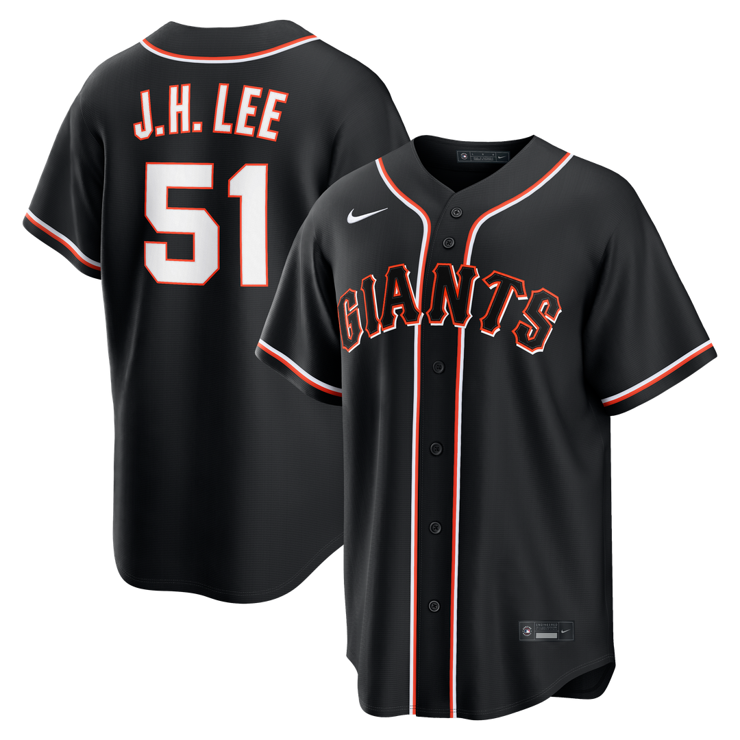 San Francisco Giants Jung Hoo Lee Fashion Replica Black Out Jersey