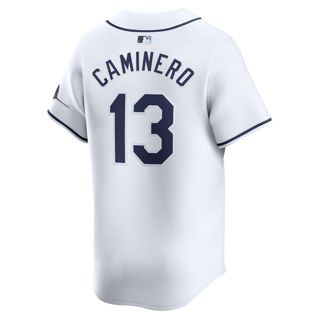 Tampa Bay Rays Junior Caminero Youth Home Limited Jersey - White