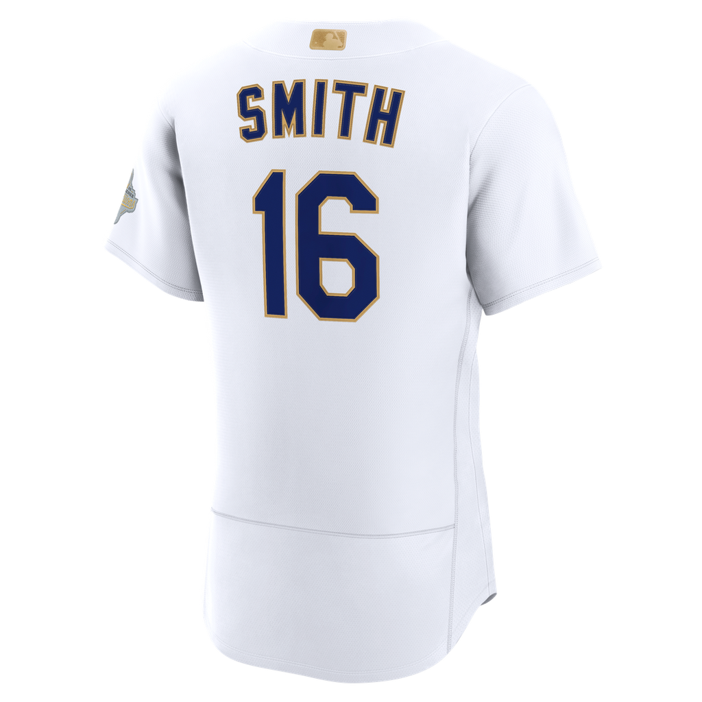 Los Angeles Dodgers Will Smith 2026 Gold Collection Authentic Jersey - White