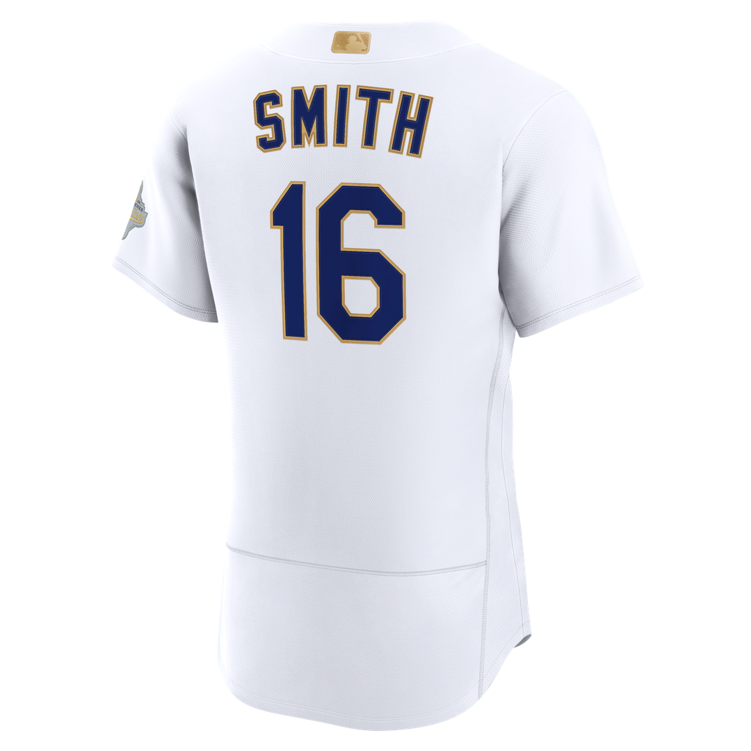 Los Angeles Dodgers Will Smith 2026 Gold Collection Authentic Jersey - White