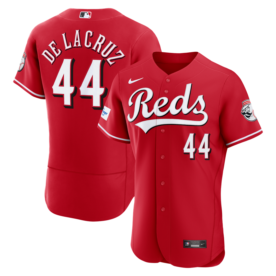Cincinnati Reds Elly De La Cruz Alternate Authentic Sponsor Patch Jersey - Red
